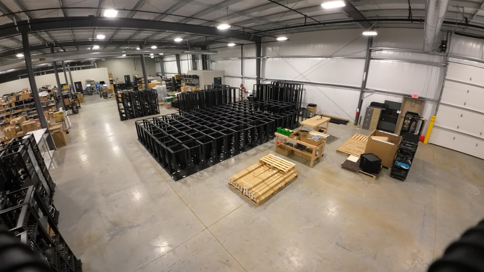 Equipment staged and ready to ship