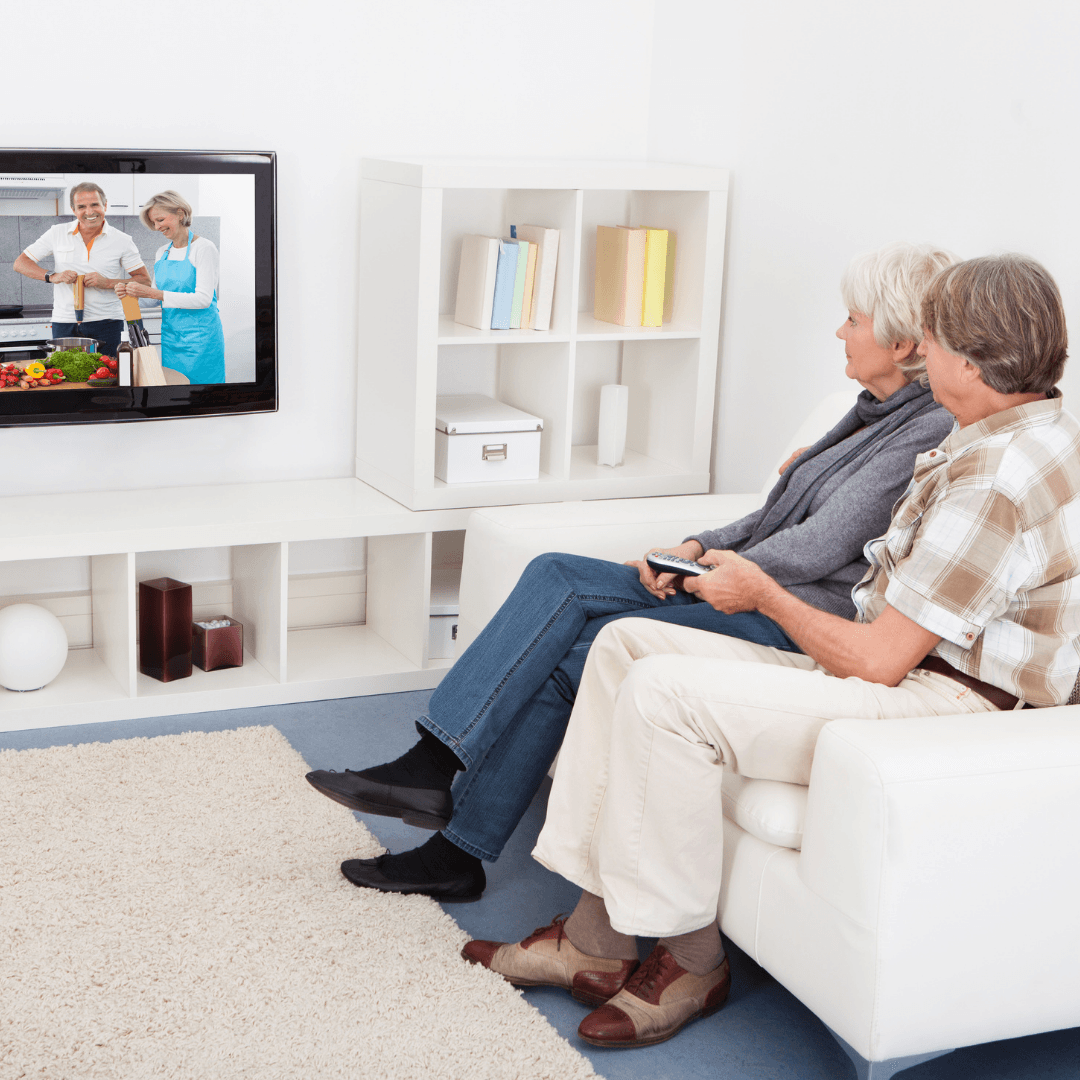 Assisted living residents enjoying their favorite channels